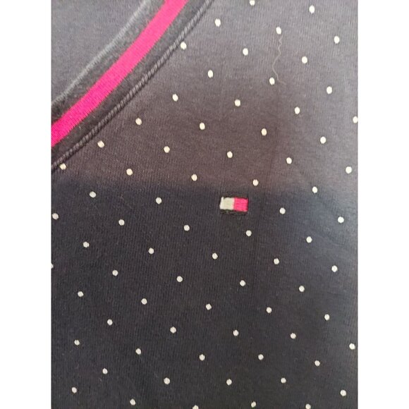 Tommy Hilfiger Womens Navy Polka Dot V-Neck Dress - Picture 4 of 5